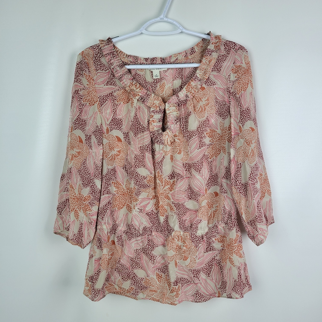 Banana Republic 100% Silk Blouse Top Sz Small